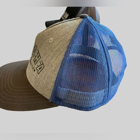 NWOT Yamaha Race Team Trucker Hat Gray Blue Mesh Snapback Cap Motorsport Logo - Picture 2 of 5